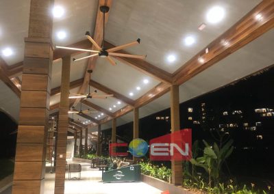 Forest City Golf Driving Range - Balau Solid Timber Installation to Beam