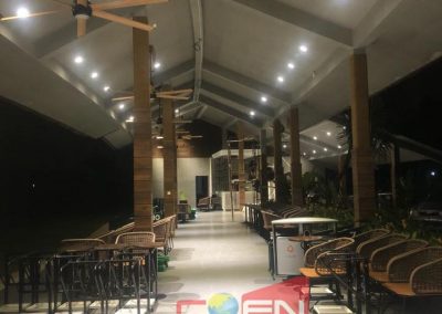 Forest City Golf Driving Range - Balau Solid Timber Installation to Beam