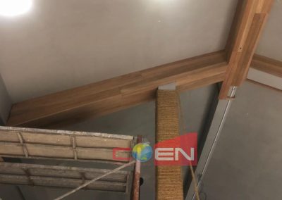 Forest City Golf Driving Range - Balau Solid Timber Installation to Beam