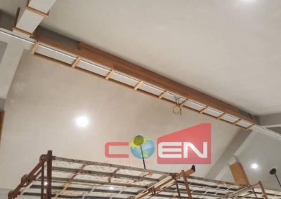 Forest City Golf Driving Range - Balau Solid Timber Installation to Beam